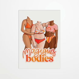 Carte postale - La Renarde Bouclée - Magiques bodies