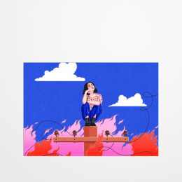 Carte postale - Lauriea - Monde en feu