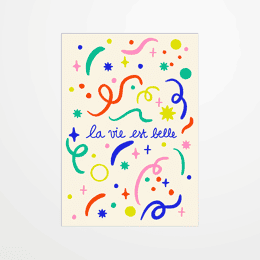 Carte postale - Coquiette - La vie est belle