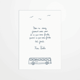 Carte postale - Joana Cosendai - Faites ce qui est juste, Rosa Parks