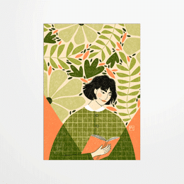 Carte postale - Marine Laurent - Lecture