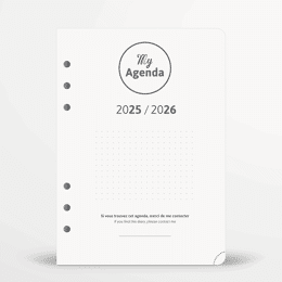 Agenda scolaire 2025 / 2026 - Recharge pour organiseur A5