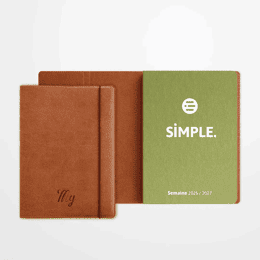 Duo 2026/2027 – Agenda SIMPLE Semaine + Jaquette de protection Zen