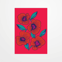 Carte postale - Claire Priou - Rouge
