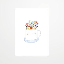 Carte postale - Julie Adore - Madame Tasse
