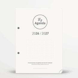 Agenda scolaire 2026 / 2027 - Recharge pour organiseur A5