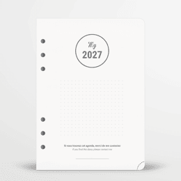 Agenda My 2027 - Recharge pour organiseur A5