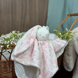 Doudou Lapin Célestin - toile de jouy