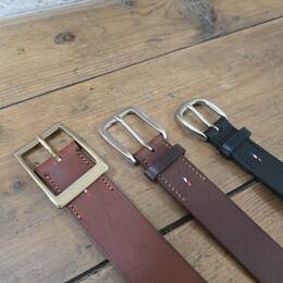 Ceinture noir en cuir pour femme - 25mm