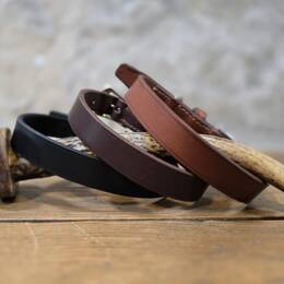 Le mini Fidele - Collier en cuir pour mini