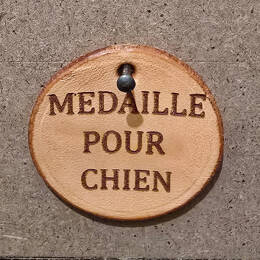 Medaillons en cuir pour chien