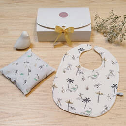 Box cadeau bavoir et bouillotte - dinosaures