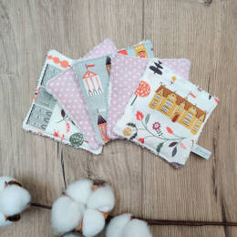 Lingettes blanches mini-châteaux - lot de 5