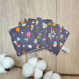 Petites lingettes champignons - lot de 5