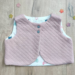 Gilet sans manche vieux rose