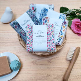 Lingettes douces fleuries - lot de 5