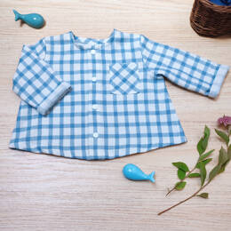 Chemise à carreaux - blanc bleu