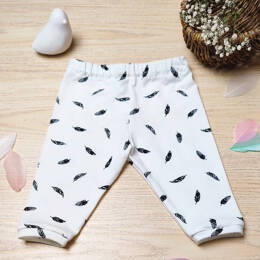 Pantalon blanc plumes