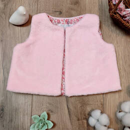Gilet de berger rose/rose