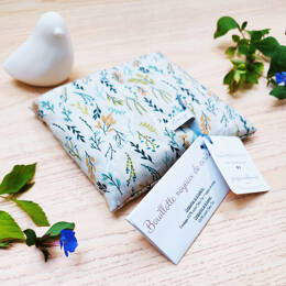 Bouillotte sèche noyaux de cerise feuillage - 15 cm x 15 cm