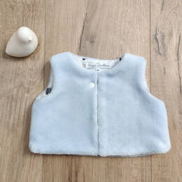 Gilet de berger bleu