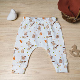 Pantalon blanc animaux