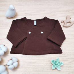 Brassière gaze de coton brun