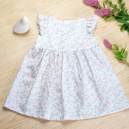 Robe épaules volantées voile de coton