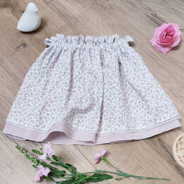 Jupe plumetis dentelle