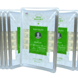 Ravioles au Basilic - 12 x 4 plaques (5,08€ la barquette)