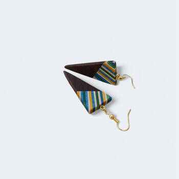 Boucles d'oreilles - Maple & Walnut Triangle