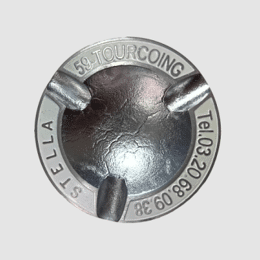 Cendrier alu rond Stella blanc