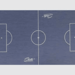 Tapis de baby-foot en PVC bleu tracé