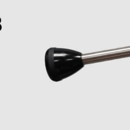 Poignée ronde noire x8