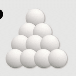 Balle en plastique blanche x10