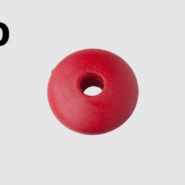 Billes de marque plastiques rouges x10