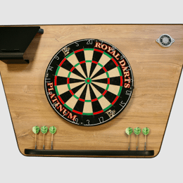 Cible et support de fléchettes traditionnel effet chêne Stella