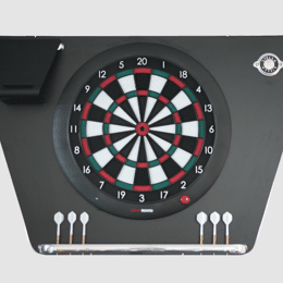 Cible et support noir de fléchettes connectés Stella