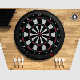 Cible et support de fléchettes en Hévéa connectés Stella