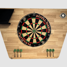 Cible et support de fléchettes traditionnel en Hévéa Stella