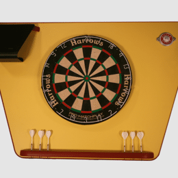 Cible et support de fléchettes traditionnel jaune Stella