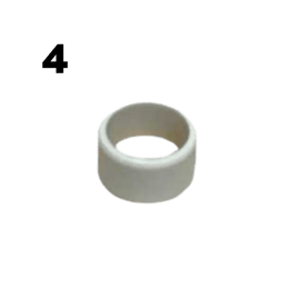 Bague nylon pour palier creux blanche x4