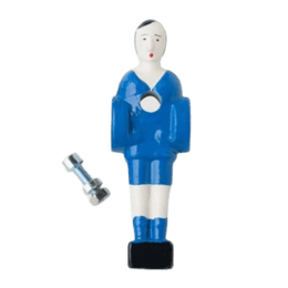 Joueur bleu avec jeu de la tête