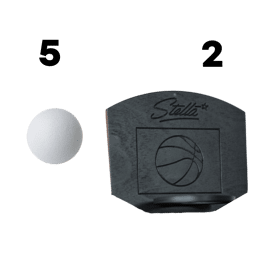 Lots de 2 paniers de basket & 5 balles de compétition