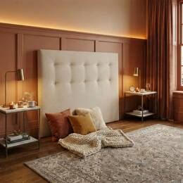Tête de lit capitonnée beige, une touche d’élégance dans votre chambre