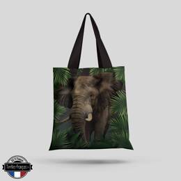 Tote Bag jungle éléphant