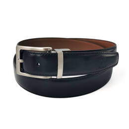 Ceinture réversible noire et marron
