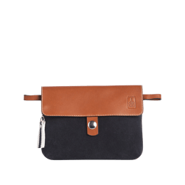 Pochette Mobile Cuir Velours Marine