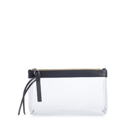 Trousse PVC et cuir Bleu nuit Médium2