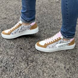 Basket Orsay- AFRICANA VELOURS NATUREL ROSE